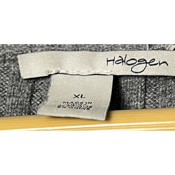 Halogen Gray Boho Sweater XL Bell Sleeves Soft Ribbed Cozy Pullover Cottagecore - Picture 4 of 5